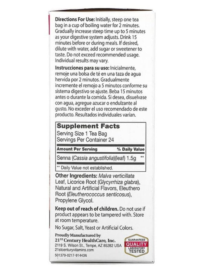 القرن الحادي والعشرون شاي التوت البري العشبي للتنحيف 24 كيس شاي - Image 2